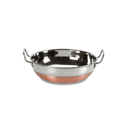 Ankur Round Stainless Steel Copper Bottam Kadhai With Rivited Handle, For Hotel/Restaurant