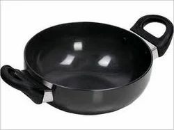 Aluminium Round Hard Anodized Deep Kadhai, Capacity: 0.5 Litres To 5 Litres, Size: 10 To 15