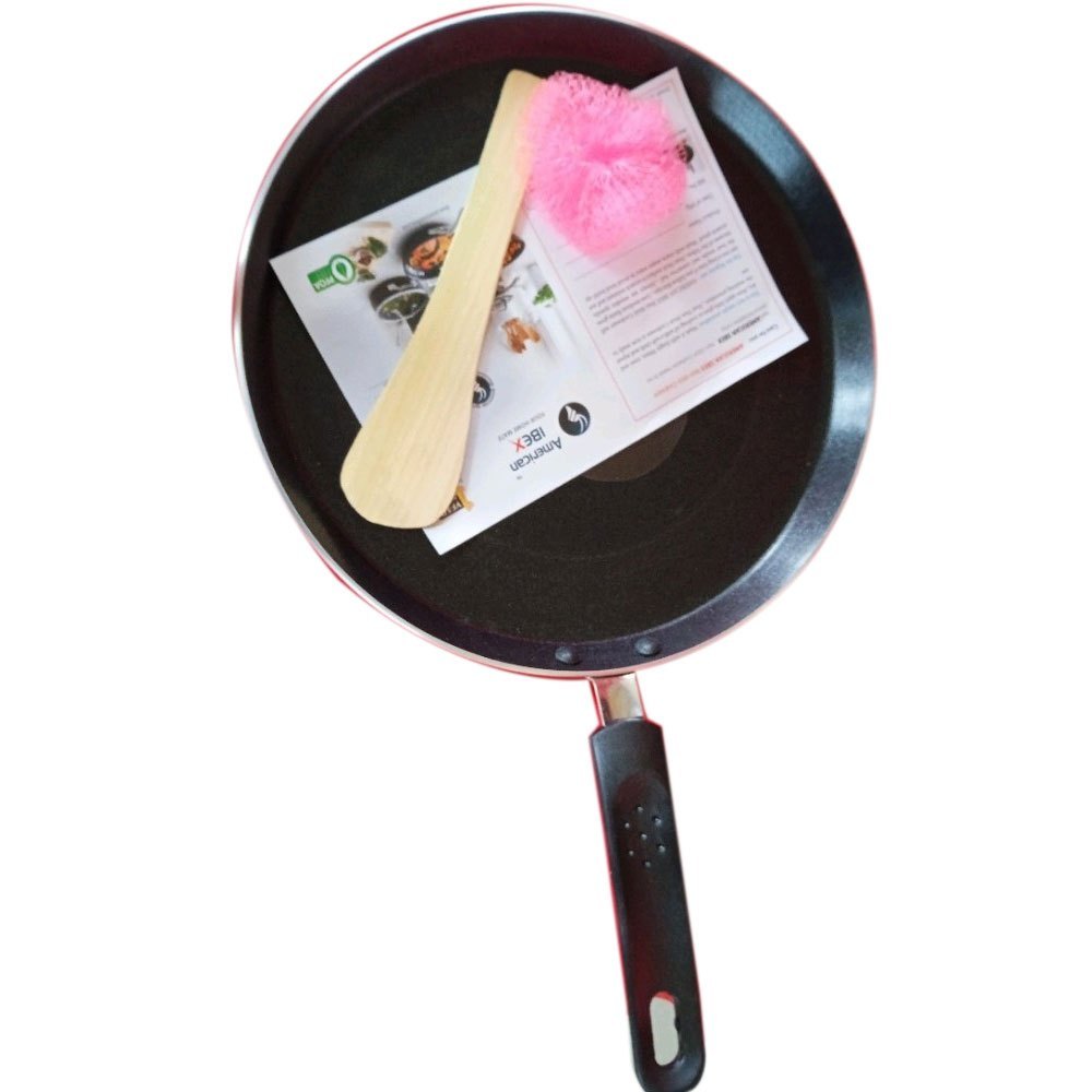 Powder Coated Black and Silver American IBEX Aluminium Nonstick Cookware, For Kitchen, Size: 285 mm