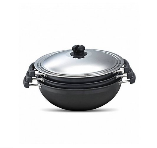 Prestige Black Aluminium Kadai Set Of 3