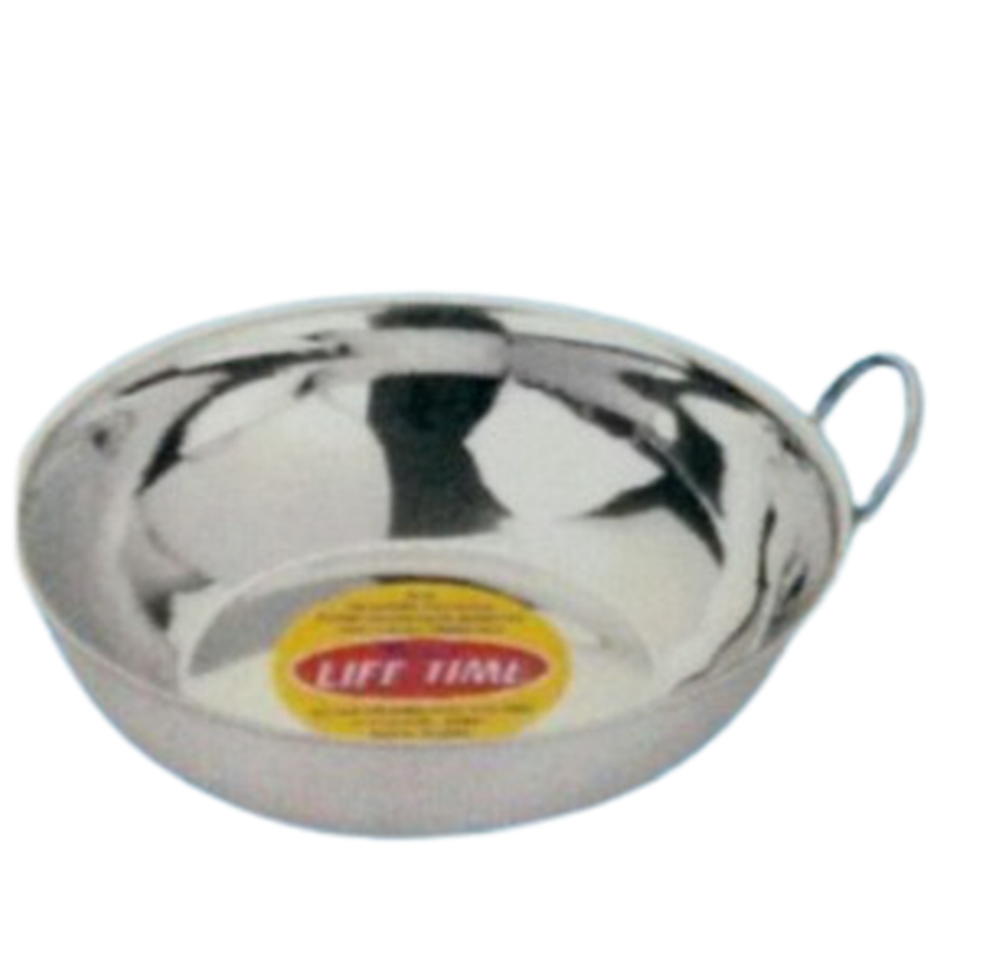 SS Round Kadai Induction Based, For Kitchen, Size: 535 MM