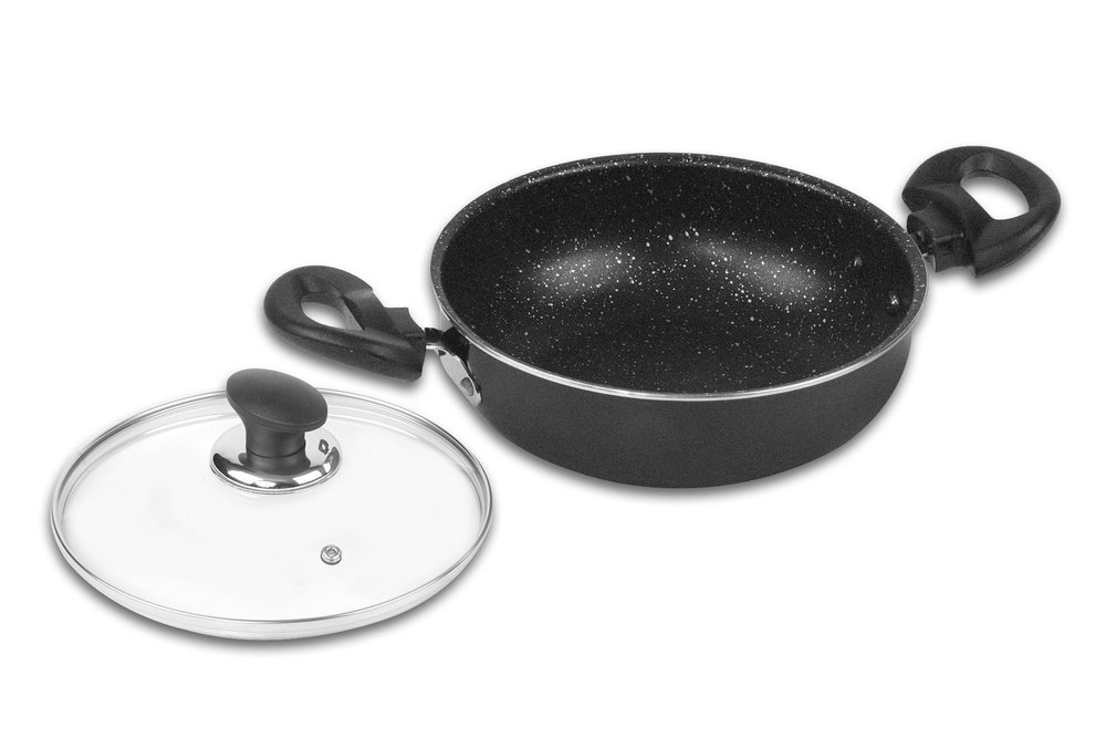 ETHICAL Aluminum Non Stick Kadhai Induction Base, Capacity: 2, 3.8 Liter, Size: 22, 24 cm