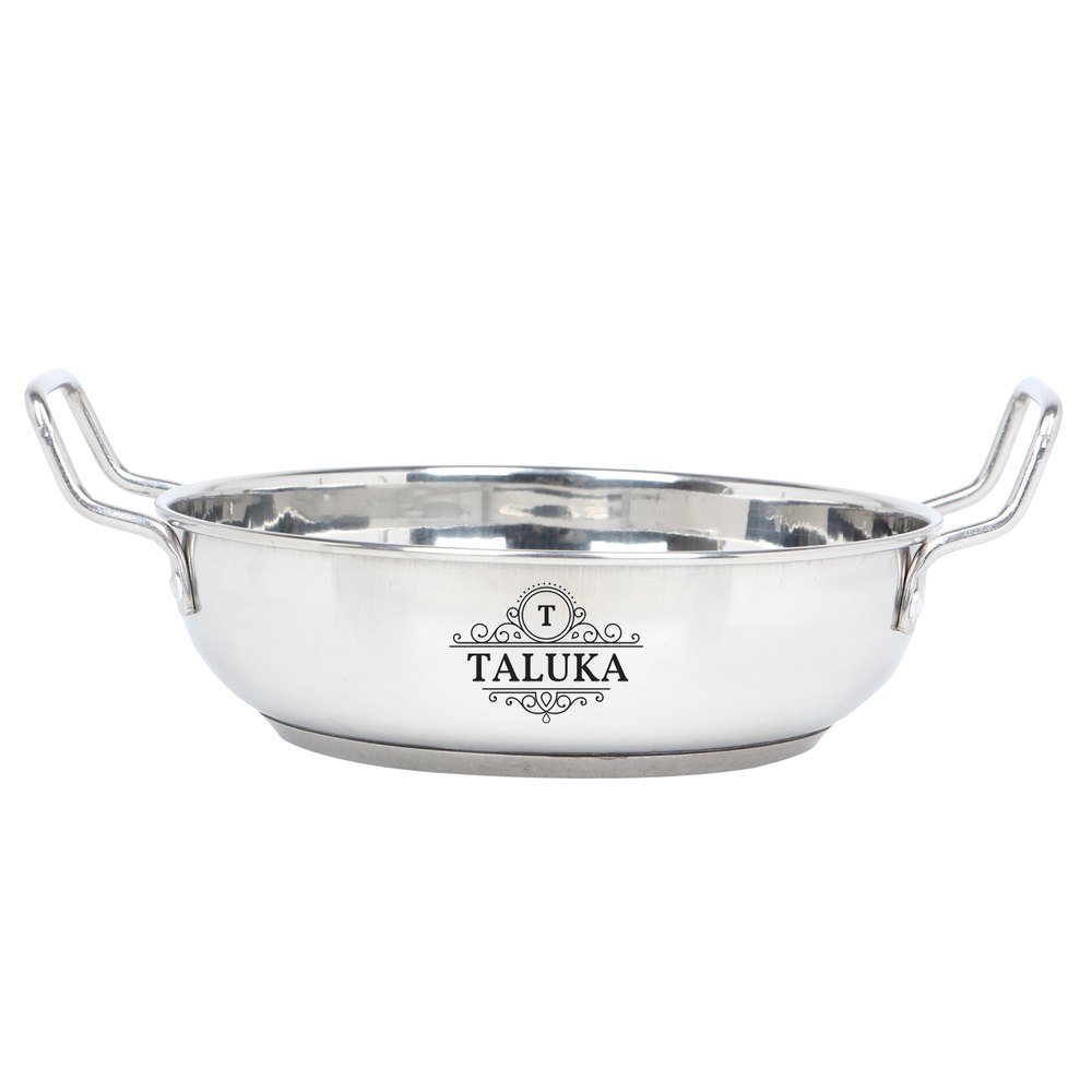 Taluka Stainless Steel Induction Compatible Kadhai, for Hotel/Restaurant