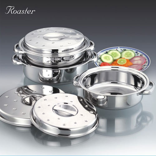Mayur Stainless Steel Roaster Steamer Set