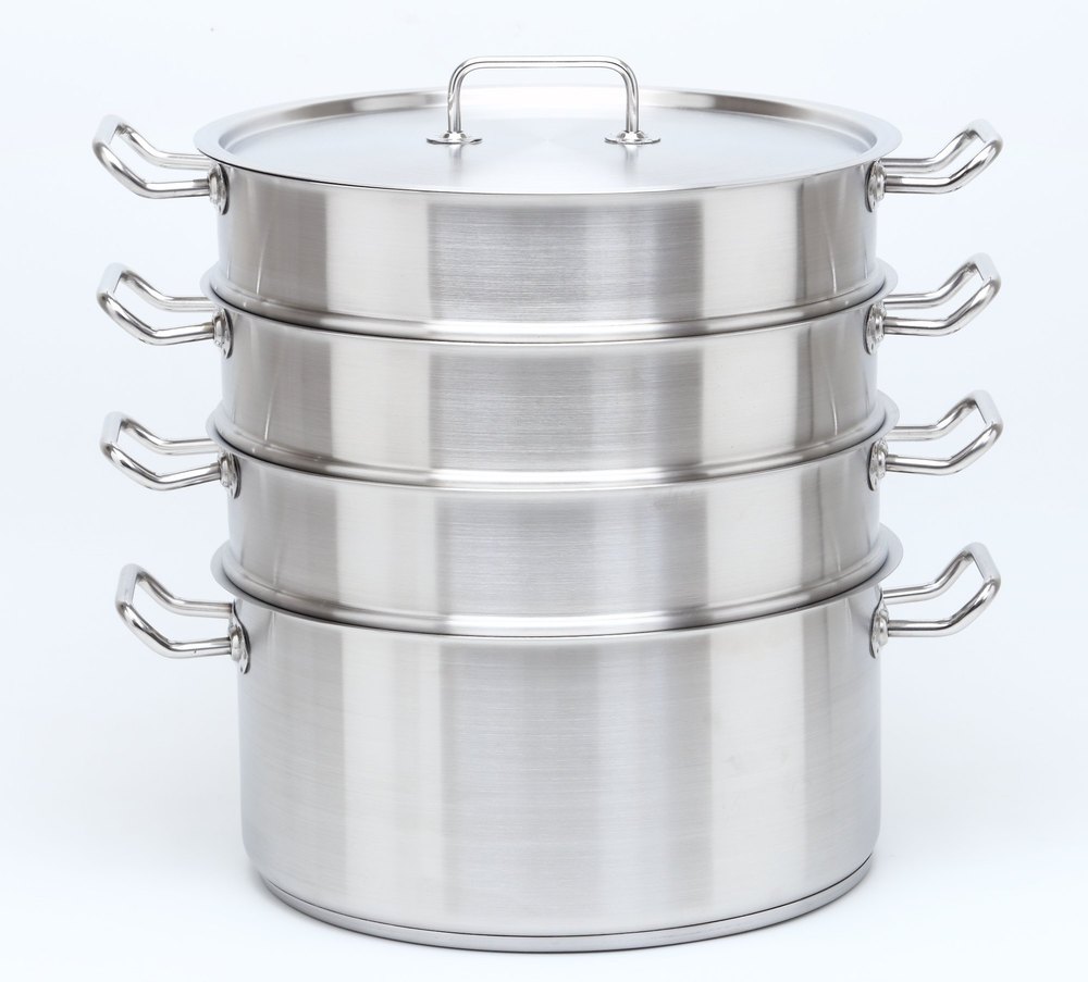 Avon Silver Stainless Steel 3-Tier Steamer