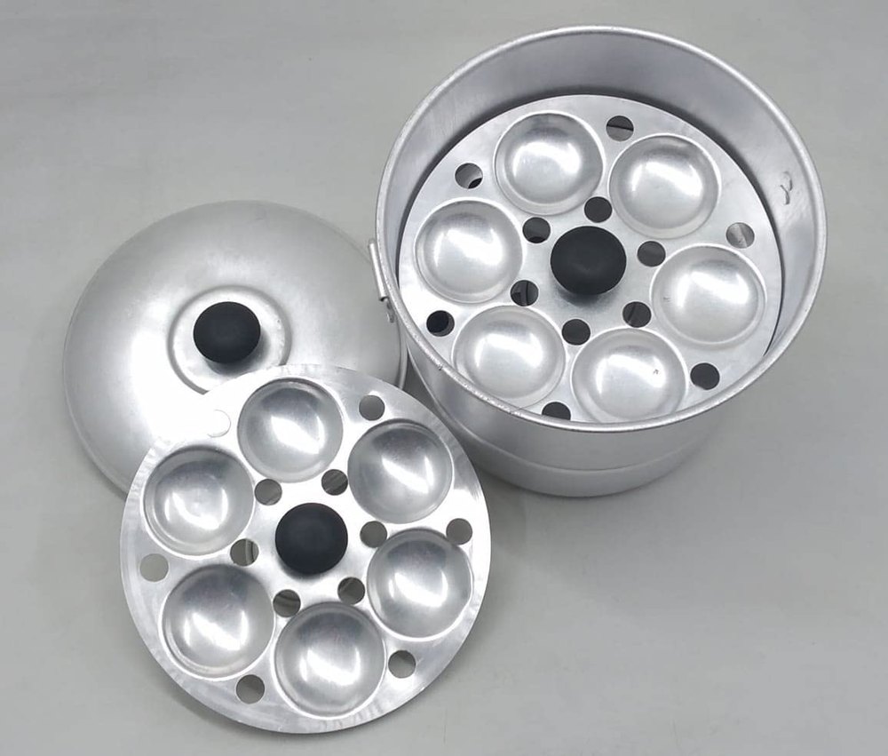 IDLI Steamer 3 Tier, Premium Aluminium Idli Maker with Handles, Make 18 Idli in One Time.