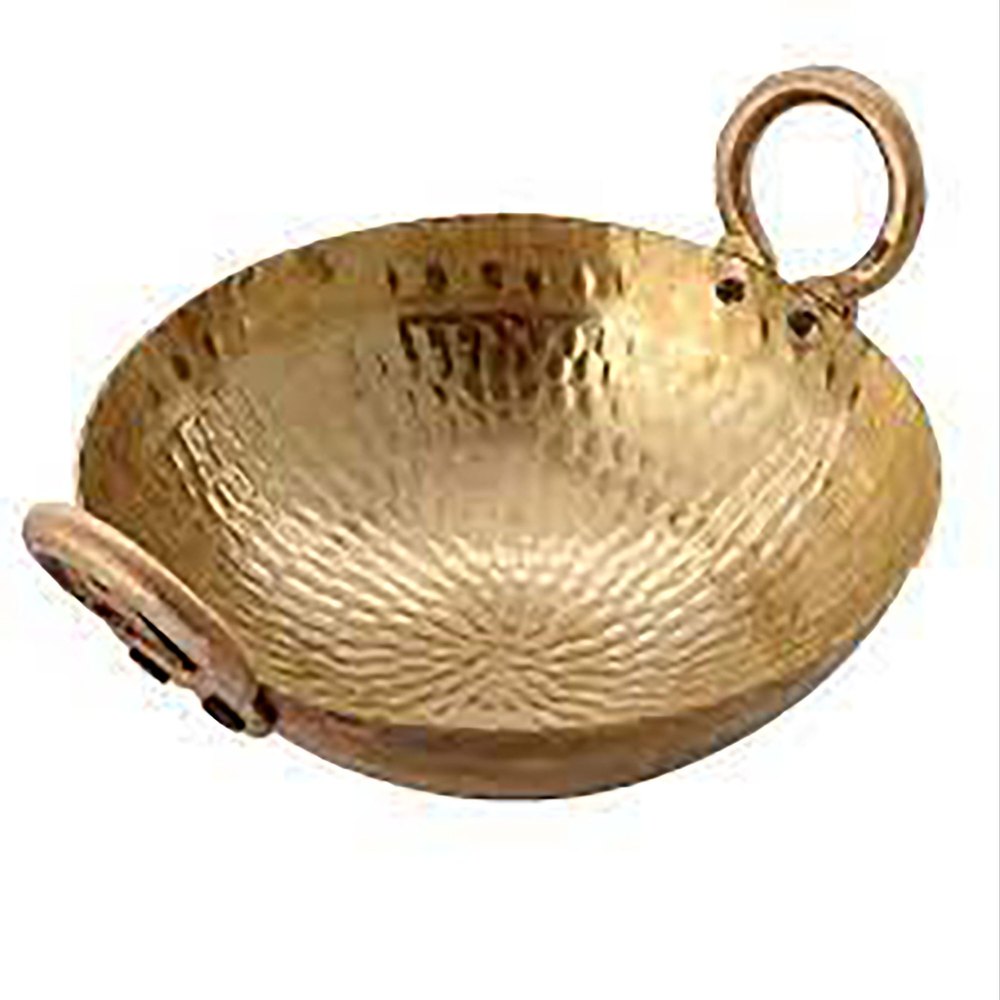 Round Copper & Brass Kadai