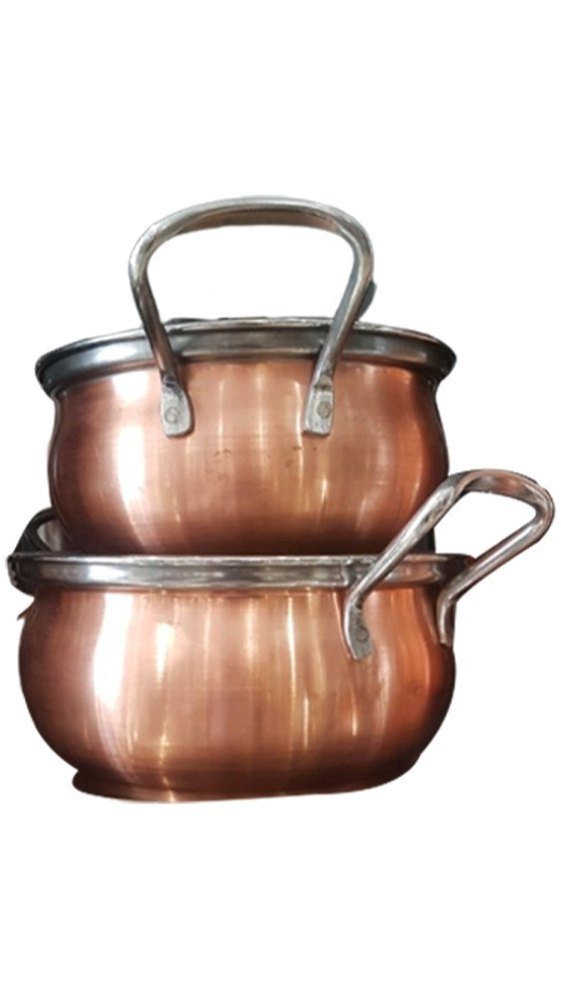 Brown Copper Cookware Kadai, For Restaurant, Capacity: 5kg