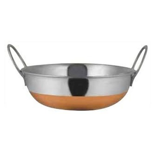 Copper, Steel Oval Copper Steel Karahi