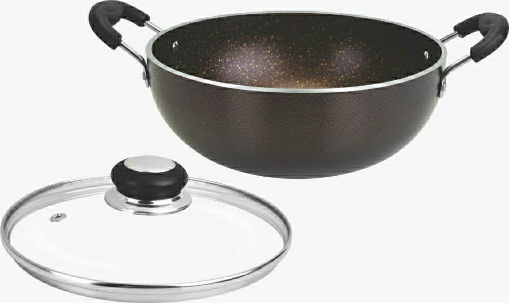 Aluminium Brown Nonstick Kadai for Home