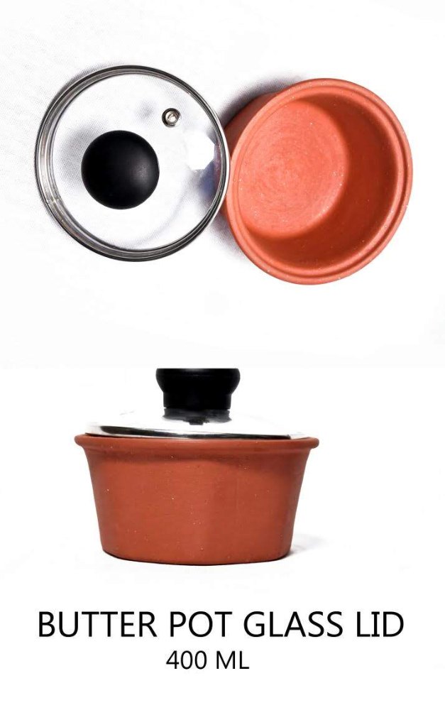 Terracotta Round 400 mL Clay Butter Pot