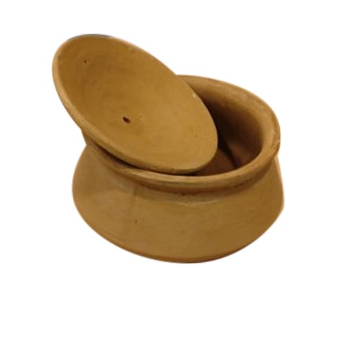 Clay Brown Plain Terracotta Biryani Handi