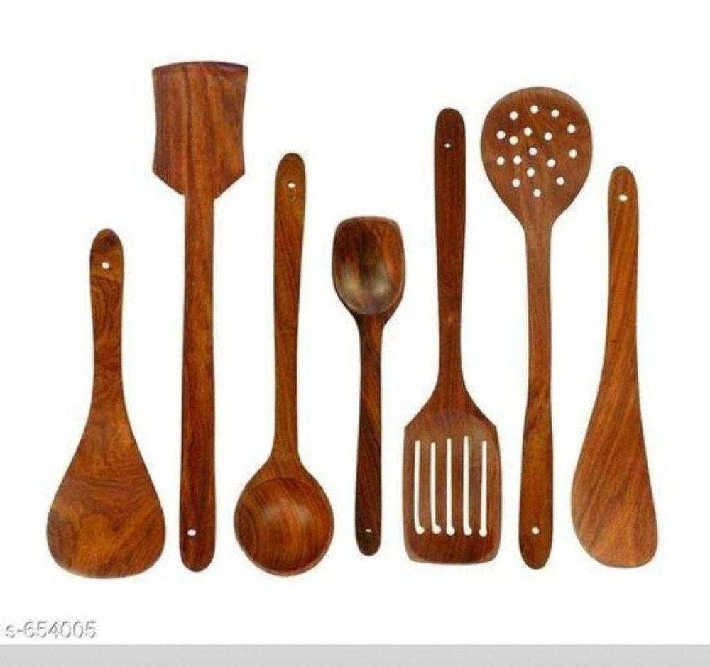 Aluminium Polished Wooden Spatula, For Home