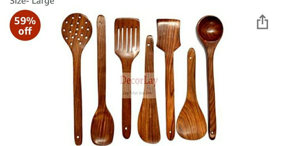 rwc 7 Wooden Spatula, Size: 14 Inch