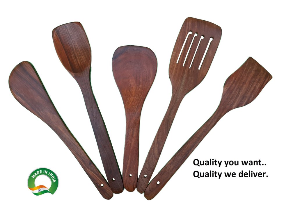 LooksGood 5 Wooden Spatula Set