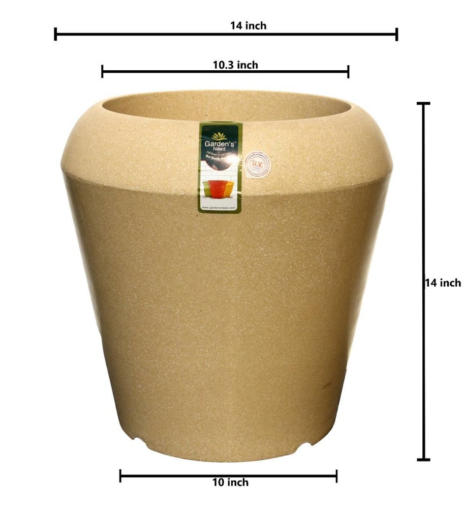 Golden Round Spian Pot, For Garden