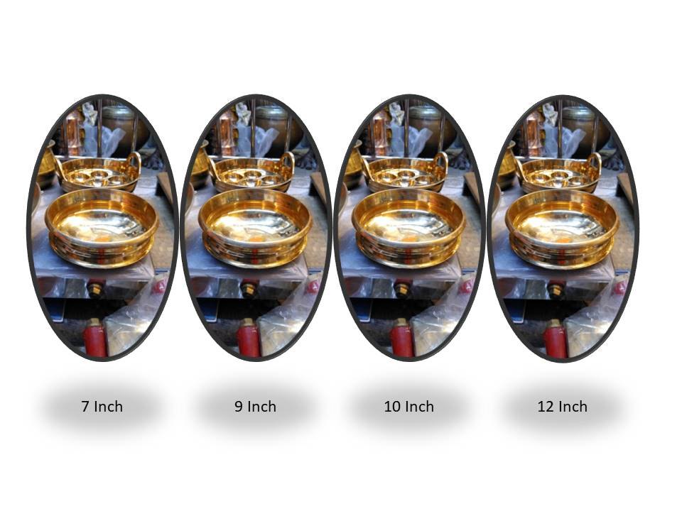 Thavam Traders Polished Bronze Uruli 7 Inch - 12 Inch, For Kitchen
