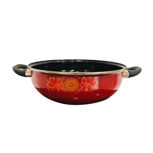 Black Gold Non Sticky Hardcoated Iron Colour Kadhai, For Kitchen, Capacity: 3 L