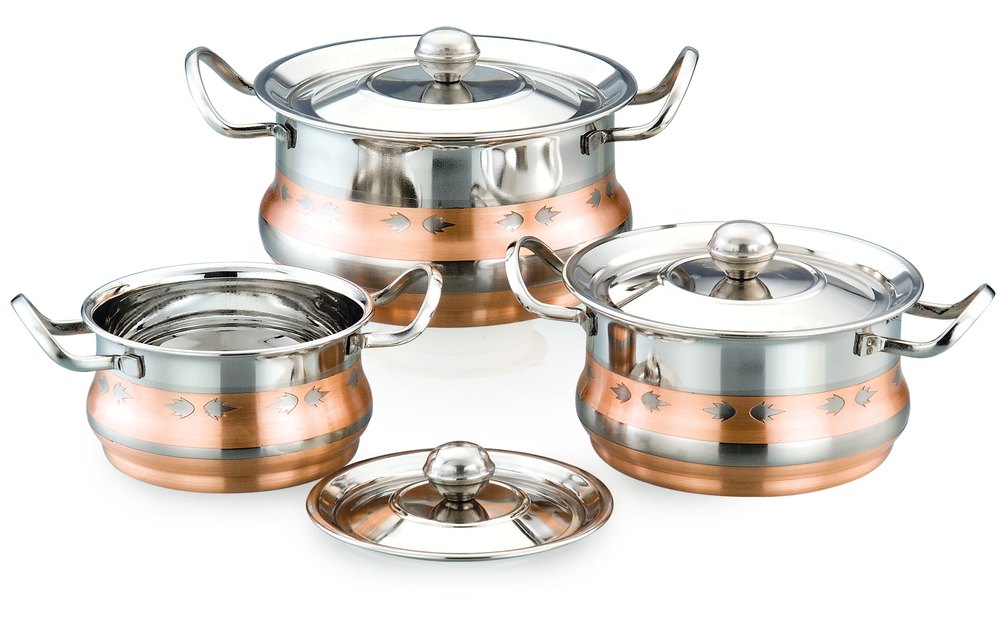 Stallion Mild Steel Copper Bottom Cookware, For Home