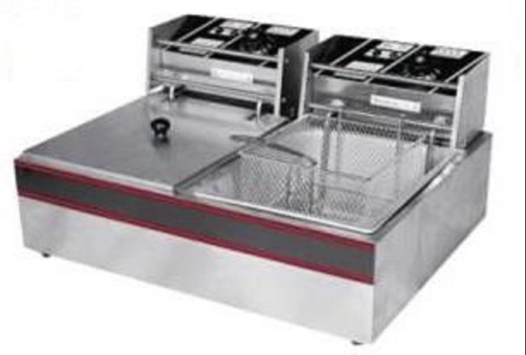 A2Z Table Top Double Deep Fryer, For Commercial, Size: 285*460*300