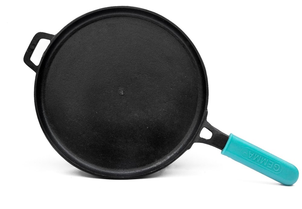 Black Gas Gemma Cast Iron Dosa Tawa, For Kitchen, Round