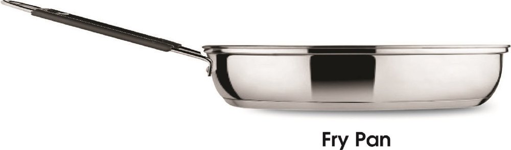 Anekants Diamond Silver Stainless Steel Capsulated Bottom Fry Pan, Round
