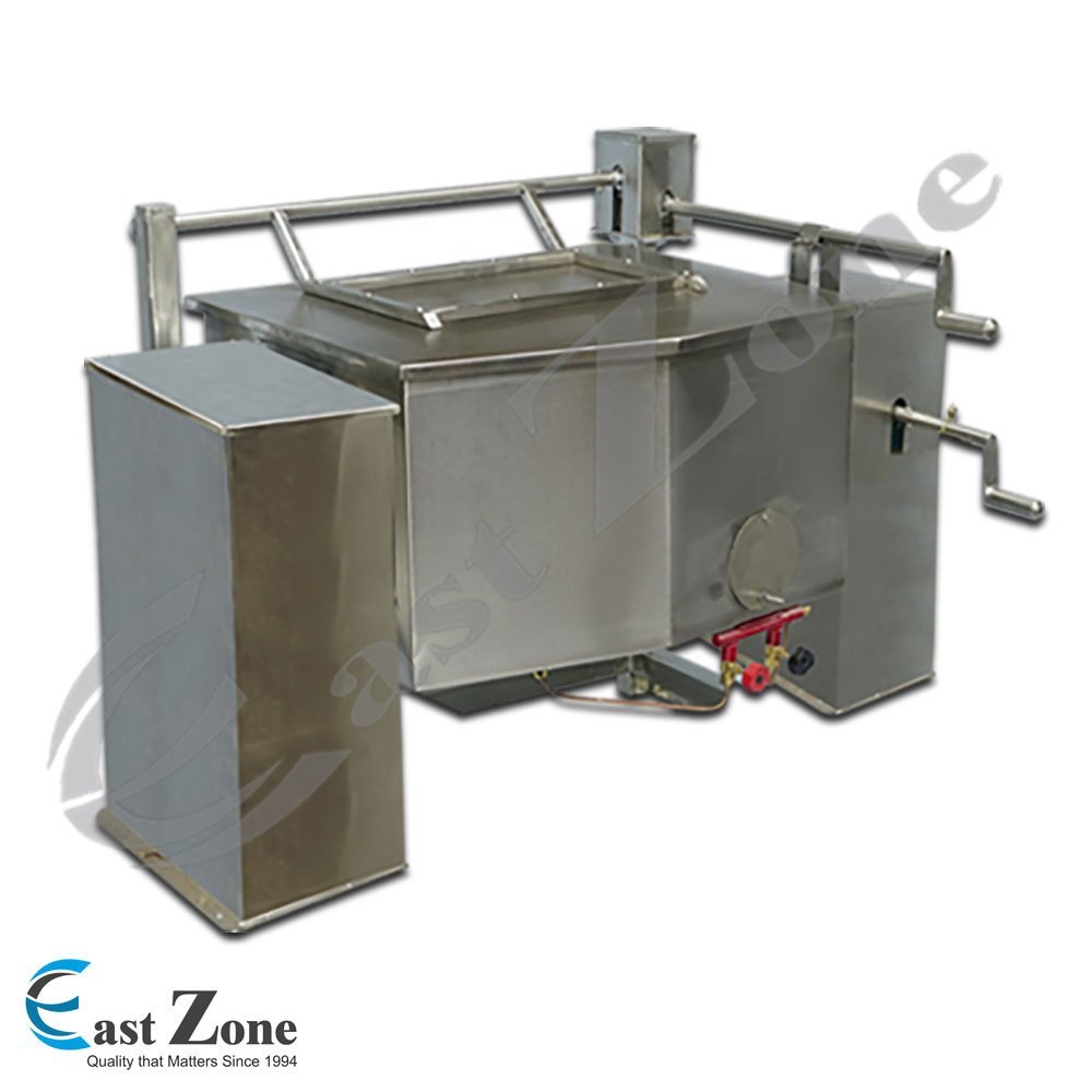 East Zone Stainless Steel Brat Pan Tilting Deluxe, Rectangle, Capacity: 50-100 Liters