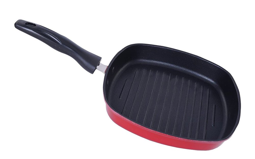 Silver Hammer Tone 2 Layer Coating Aluminium mini grill pan