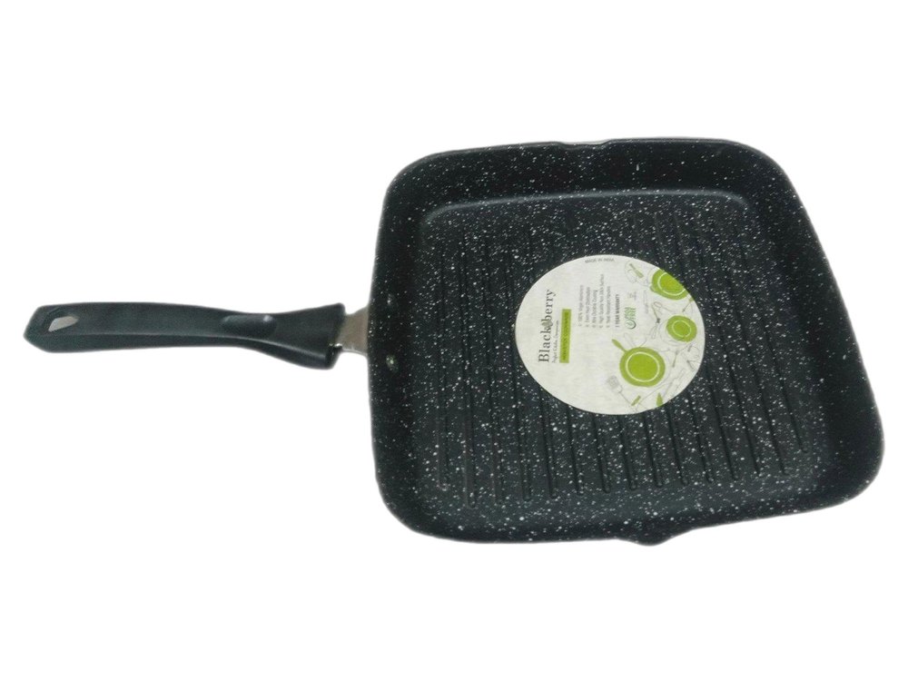 Marble Coating Stainless Steel Blackberry Grill Pan, For Cooking, Rectangular