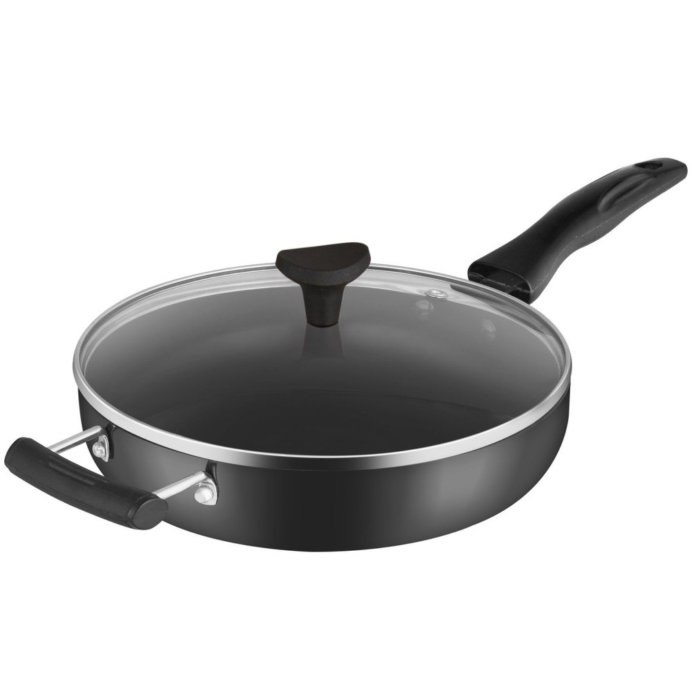 Siddhi Black Hard Anodized Glass Lid Fry Pan