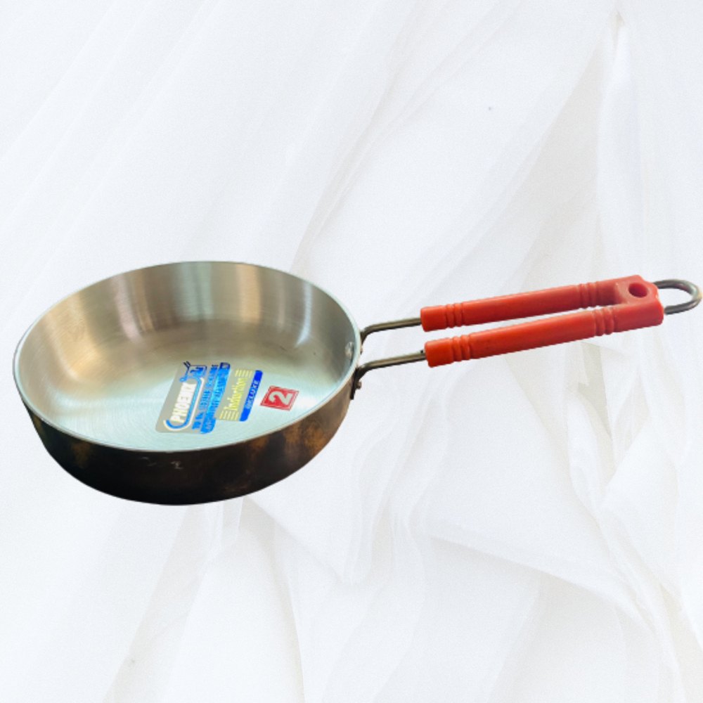 MAHAVIR Silver Aluminium Sheet Frypan, For Kitchen, Round