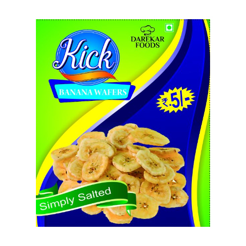 Kick Salted Banana Chips, Packaging Type: Packet, Packaging Size: 20 Grams