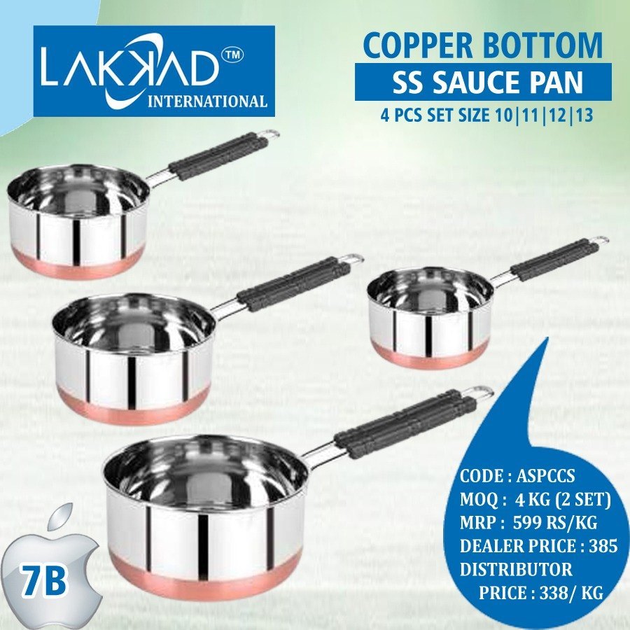 Stainless Steel Copper Bottom Saucepan
