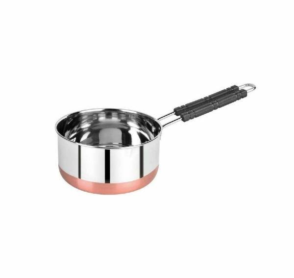 METAL KRAFT Stainless Steel Copper Bottom Sauce Pan, Round, Capacity: 1l 1.5l 2l