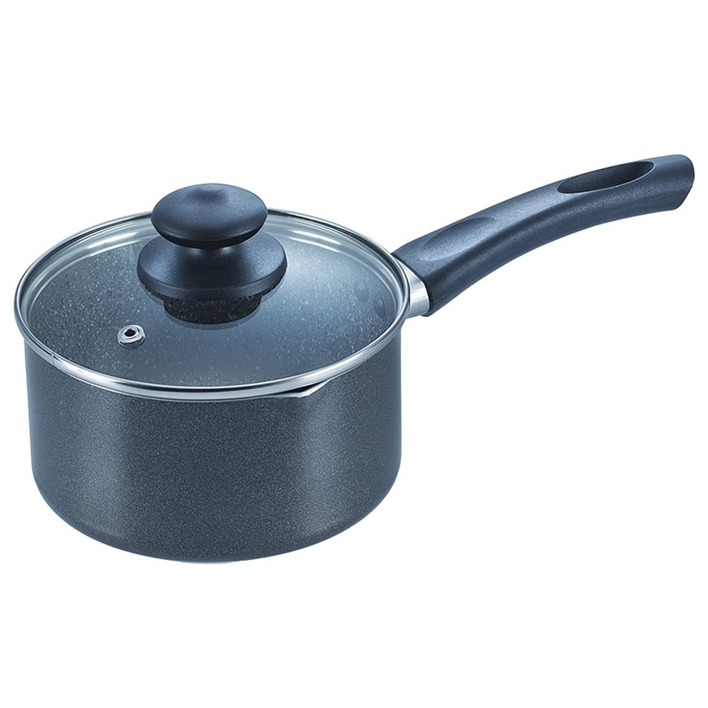 Black Aluminium Prestige Omega Deluxe 160mm Granite Milk Pan