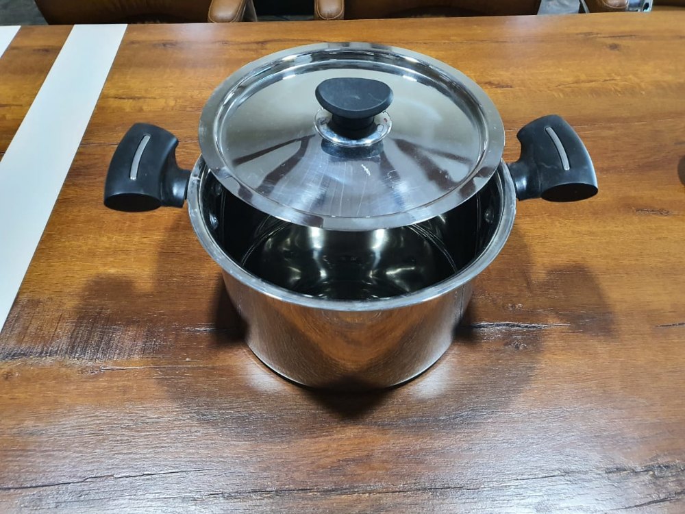 AS Mohit Silver Stainless Steel Stewpan, Round, Capacity: 500 Ml