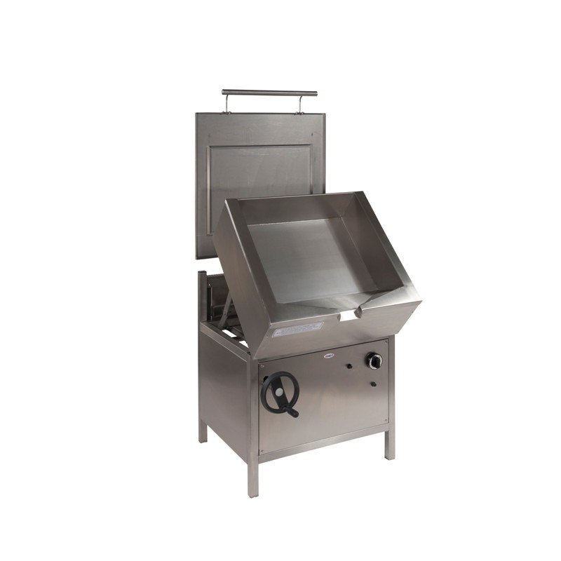 SBE Silver Stainless Steel Single Burner Tilting Bratt Pan