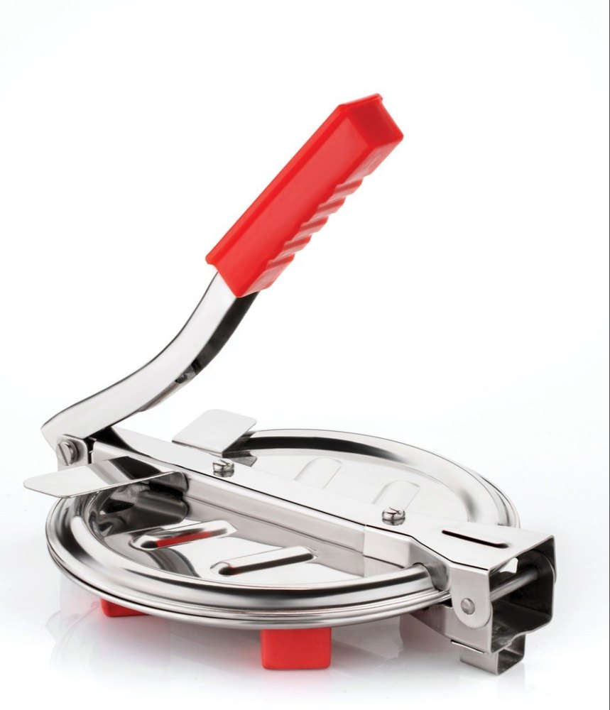 Silver Stainless Steel Puri Press, For Kitchen, Size: 10inch