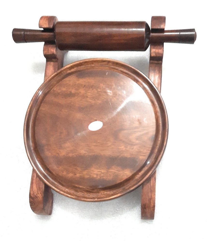 Brown Wooden Sheesham Wood Chakhla Belan, For Making Chapatis