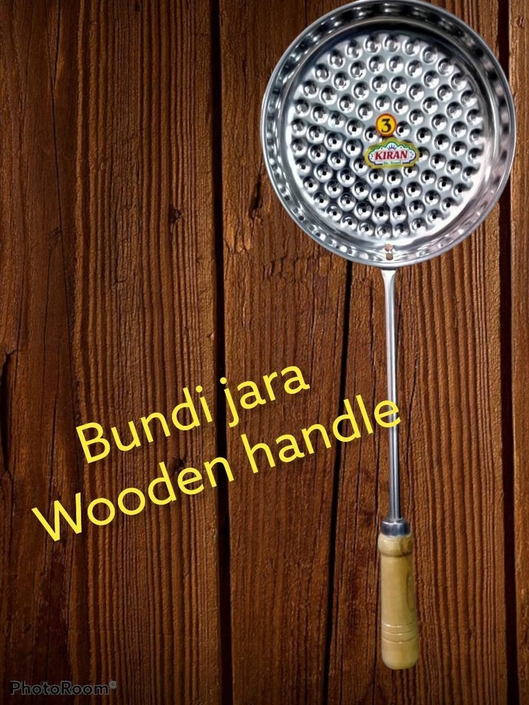 Silver Stainless Steel Bundi Jara kitchen skkimer, Size: Available In 3 Size
