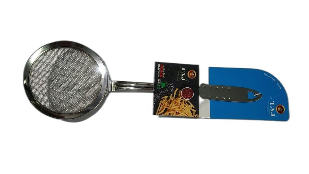Silver Stainless Steel Frying Zara Skimmer, For Kitchen, Size: 3.5x10 Inch