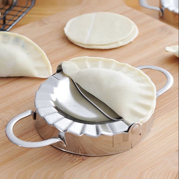 Silver STAINLESS STEEL GUJIYA/GUJIA MOULD CUTTER KITCHEN MOULD(2824)