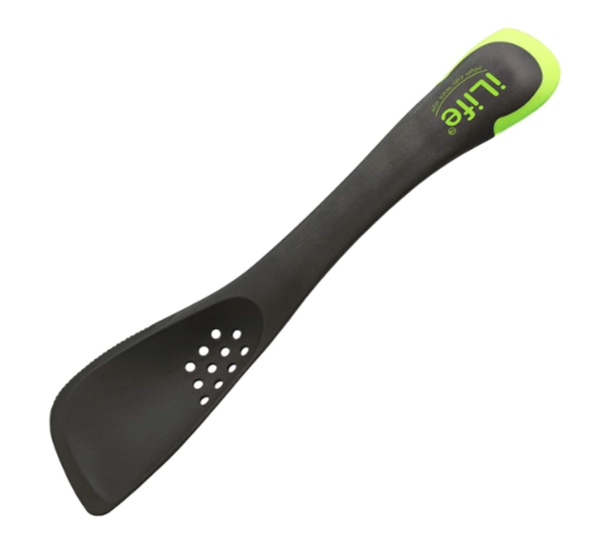 Uni-Tool 5-in-1 Utensil Slotted Solid Double Head Nylon Spoon Spatula Grey