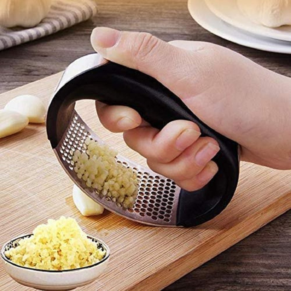 Stainless Steel Garlic Press Manuel Garlic & Ginger Crusher Squeezer/Mincer
