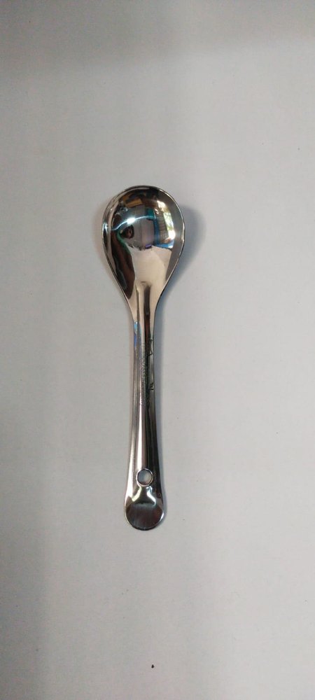 Silver Stainless Steel Slotted Spoon, For Home