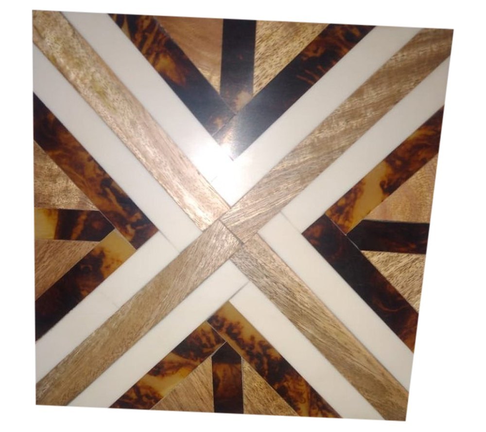 Multicolor Handmade wood and resin Trivet, For Kitchen