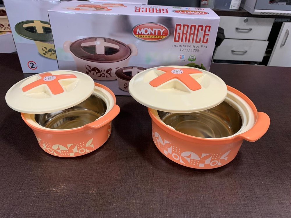 Silver Hot Pot Set, For Kitchen, Size: 18 Ltr
