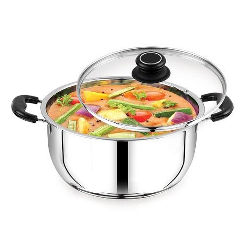 Induction Based Sandwich Bottom Stainless Steel Casserole for Home