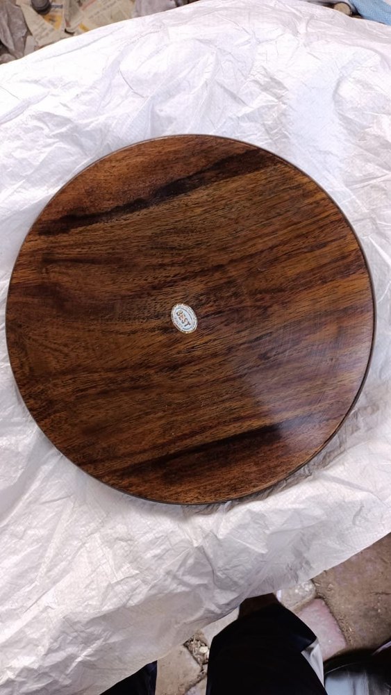 Brown Medium Wooden Chakla, For Kitchen, Size: 11inch