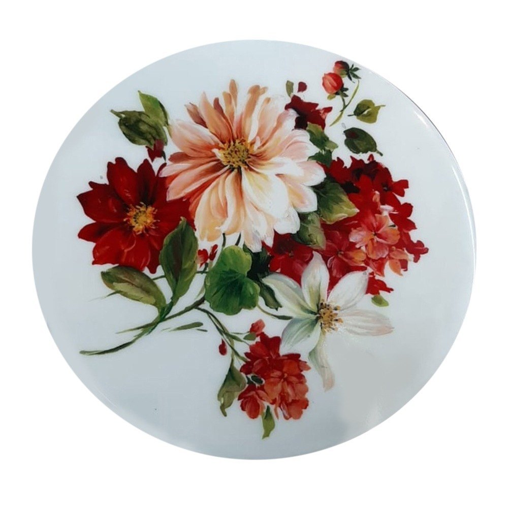 White Printed Marble Chakla, For Kitchen